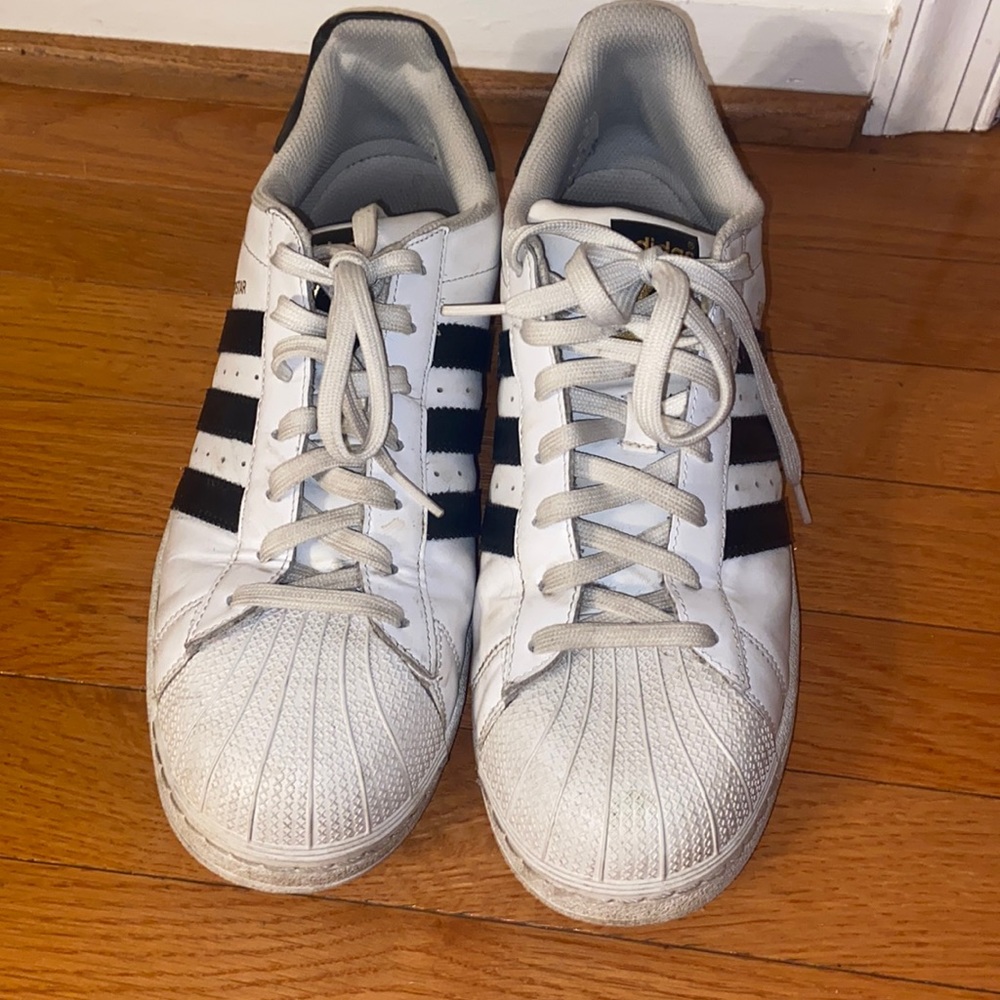 Mens black and white Adidas